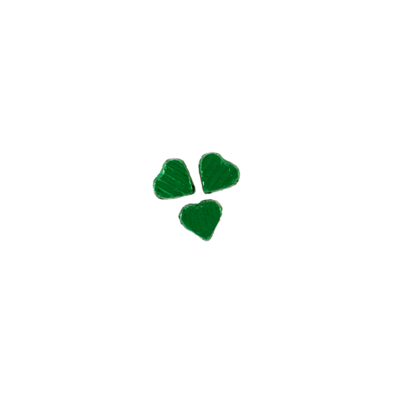 Herzen gefüllt klein tannengrün