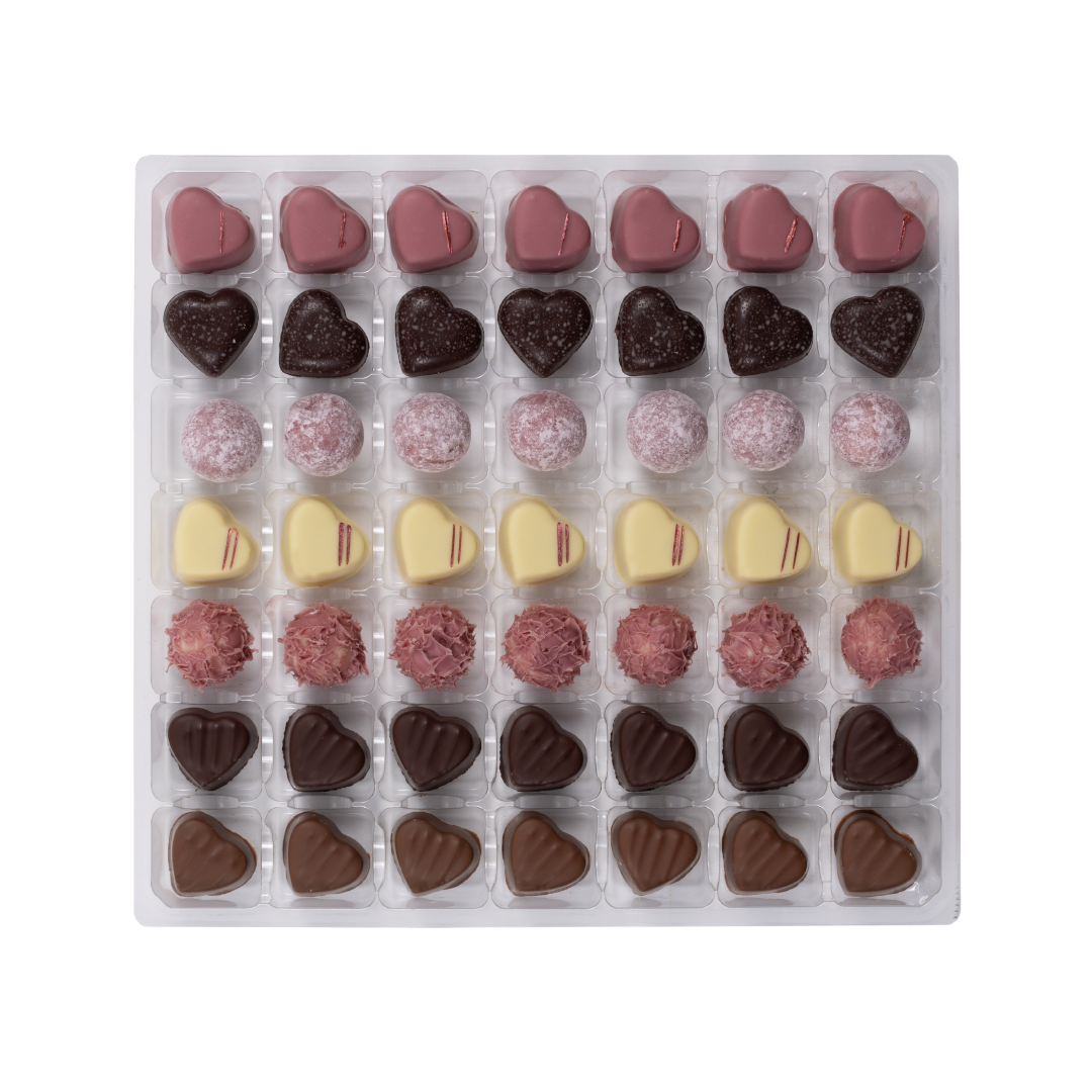 Assortierte Folie «Liebi» mit Pralinés & Truffes