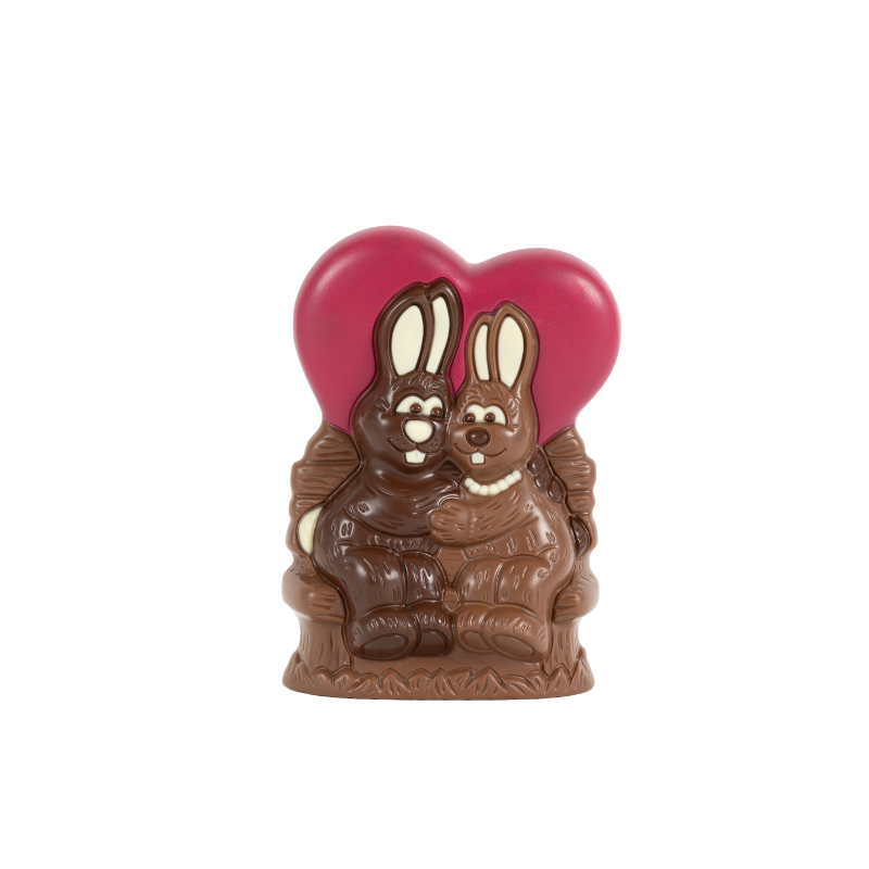 Hasen-Liebespaar mit Herz