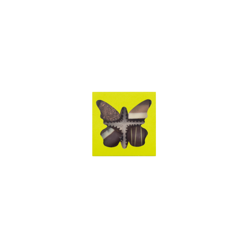 Schmetterlingsschachtel mit assortierten Pralinés & Truffes (4 Stk.)