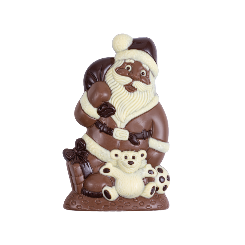 Weihnachtsmann mit Teddy braun (350g)